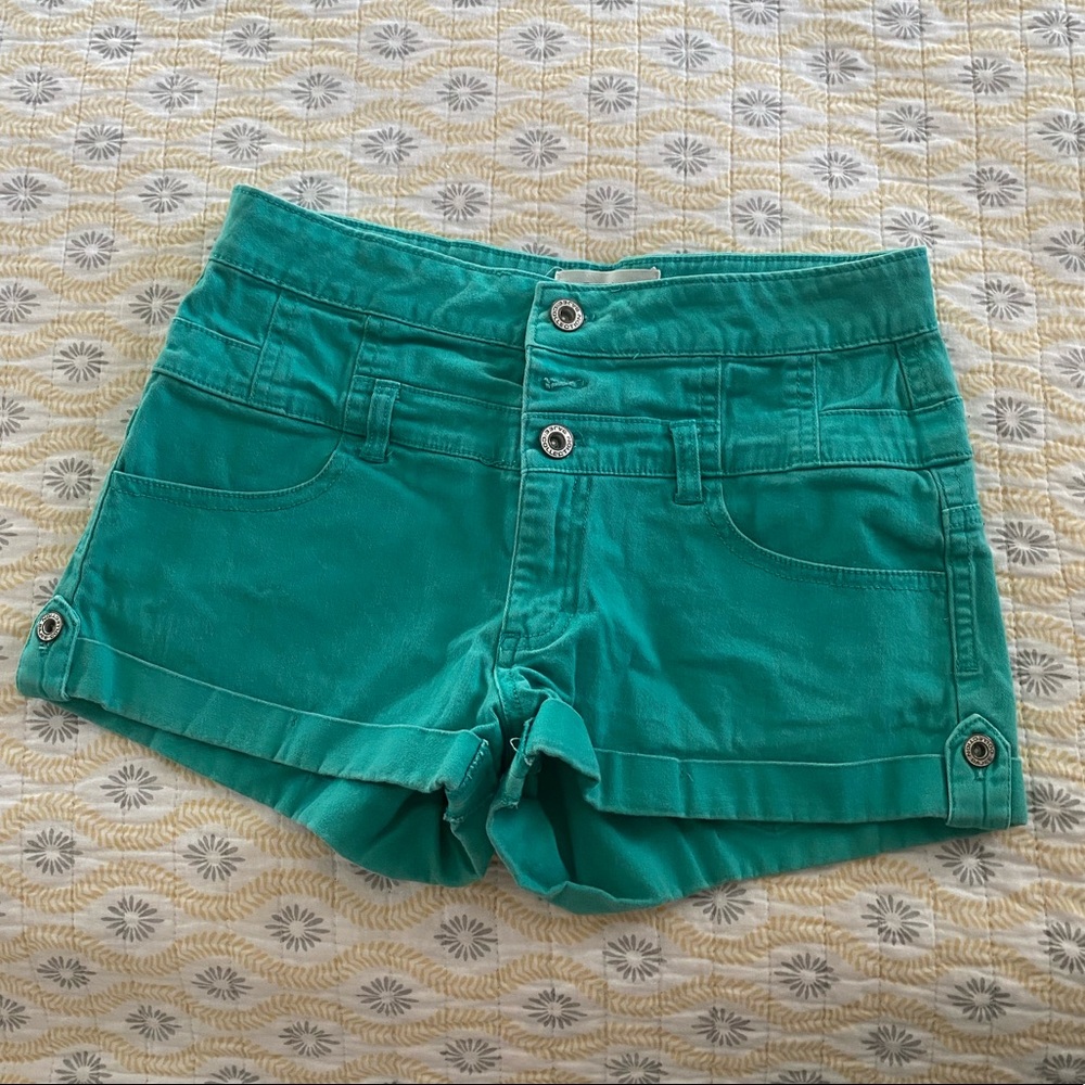 Teal Jean Shorts